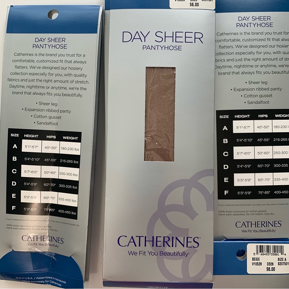 Bundle of 13 Catherines Pantyhose NWT Beige, Black & White SizeA (Plus Size) - Picture 3 of 10